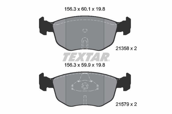 TEXTAR 2135803: Sada brzdových destiček, kotoučová brzda