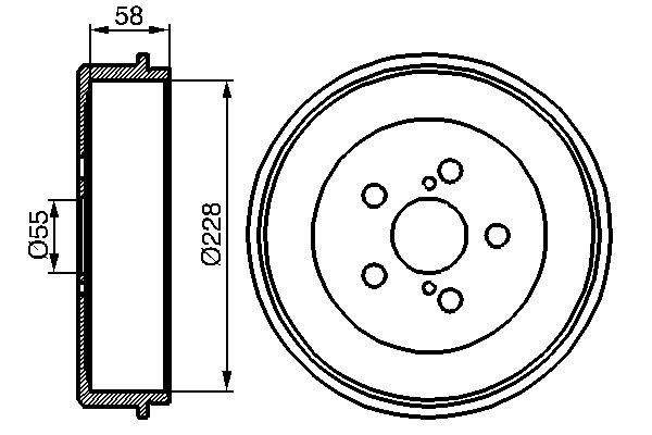 BOSCH 0 986 477 140: Piduritrummel Tagasild, 267mm