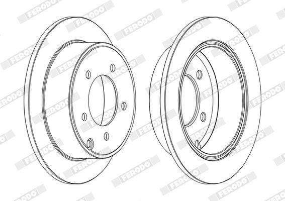 FERODO DDF058: Piduriketas Ø: 281mm, täis, Ø: 281mm, õlitatud, koos kruvidega PREMIER