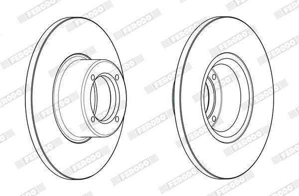 FERODO FCR227A: Piduriketas Ø: 258mm, täis, Ø: 258mm, koos rattakinnituspoltidega PREMIER