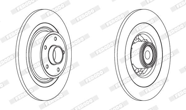 FERODO DDF1655-1: Piduriketas Ø: 300mm, täis, Ø: 300mm, koos ABS-andurirõngaga PREMIER