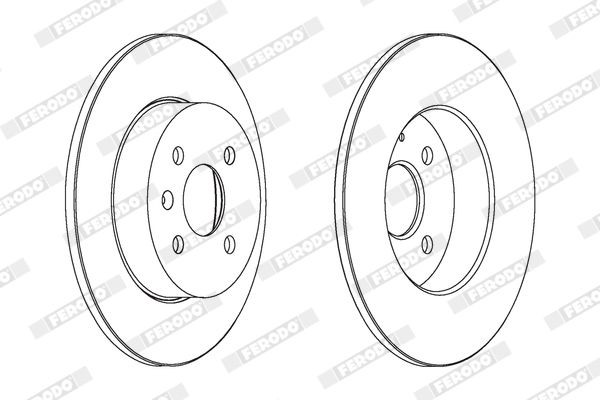FERODO DDF079-1: Piduriketas Ø: 221mm, täis, koos kruvidega