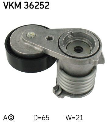 SKF VKM 36252: Įtempiklio skriemulys, V formos rumbuotas diržas Ø: 65mm