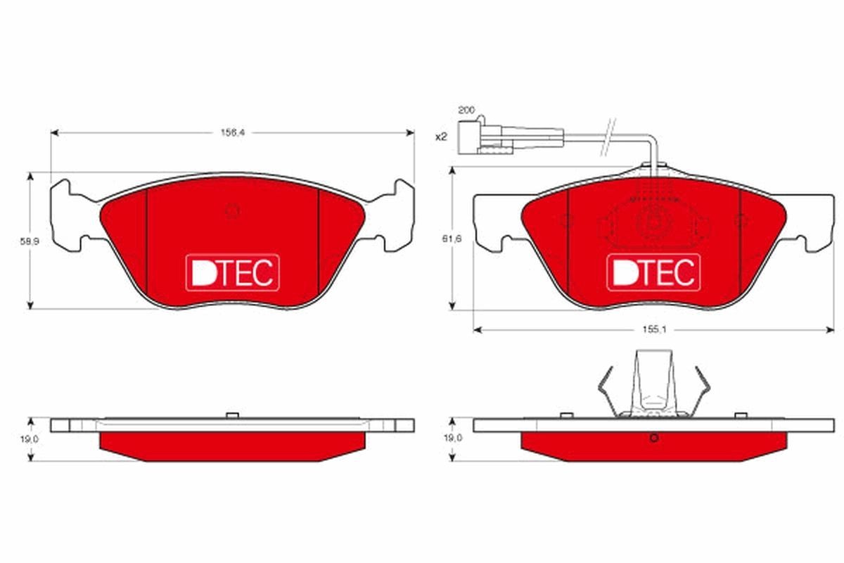 TRW GDB1212DTE: Piduriklotsid DTEC COTEC