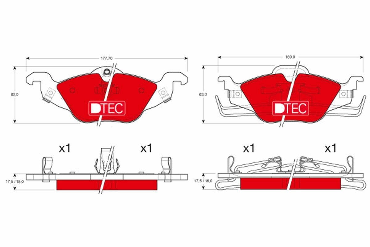 TRW GDB1351DTE: Piduriklotsid DTEC COTEC