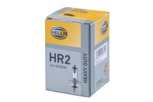 HELLA 8GD 002 088-271: Glühlampe, Fernscheinwerfer HEAVY DUTY 24V, 55/50W, R2 (Bilux)
