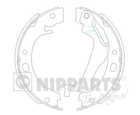 NIPPARTS N3502085: Zestaw szczęk hamulcowych, hamulec postojowy