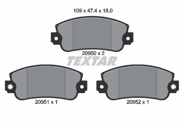 TEXTAR 2095006: Τακάκια φρένων