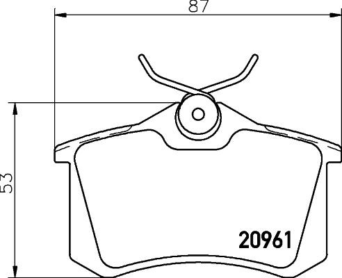TEXTAR 2096110: Piduriklotsid koos pidurisadula kruvidega