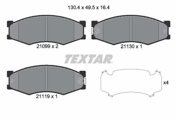TEXTAR 2109902: Piduriklotsid