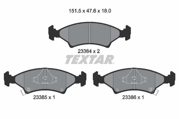 TEXTAR 2338401: Piduriklotsid