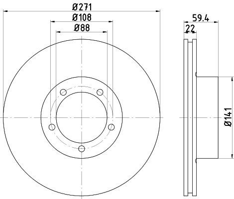 TEXTAR 92005700: Brzdový kotouč R: 271mm, vnitřně větráno, R: 271mm, bez náboje kola, bez šroubů vozidlového kola