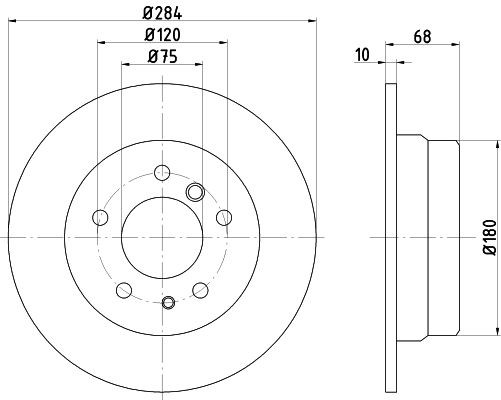 TEXTAR 92026600: Bremsscheibe Ø: 284mm, voll, Ø: 284mm, ohne Radnabe, ohne Radbefestigungsbolzen