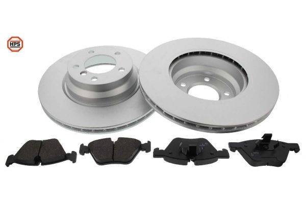 MAPCO 47871HPS: Kit de discos de freno y pastillas Eje delantero, Ø: 330mm, ventilado, Chapa antichirridos