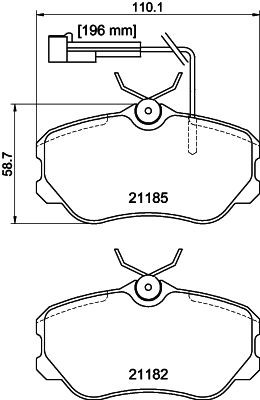 MINTEX MDB1505: Bremseklodser med bremsecaliperskruer