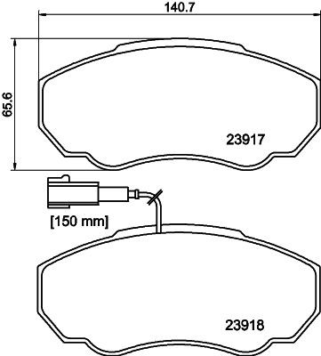 MINTEX MDB2328: Bremseklodser med tilbehør, med bremsecaliperskruer