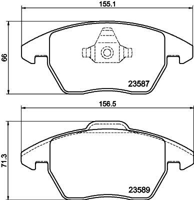 MINTEX MDB3022: Stabdžių kaladėlės