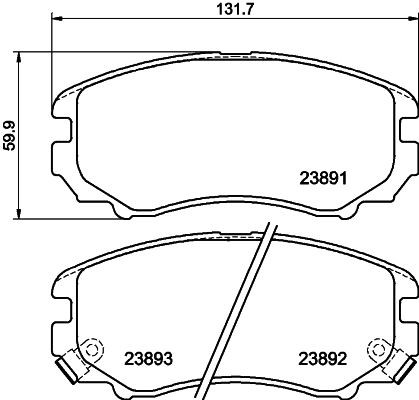 MINTEX MDB3199: Piduriklotsid