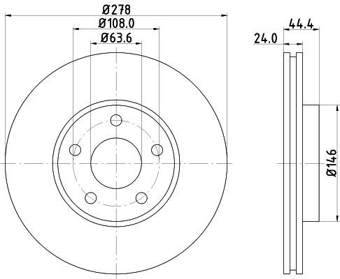 MINTEX MDC1556: Piduriketas Ø: 278mm, sisemine õhutus, Ø: 278mm, ilma rattakeskmeta, ilma rattalaagrita, ilma rattakinnituspoltideta