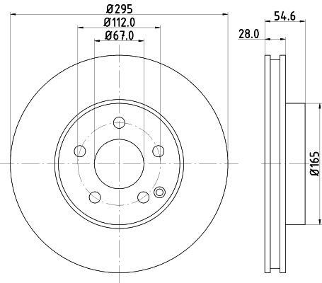 MINTEX MDC1616: Piduriketas Ø: 295mm, sisemine õhutus, Ø: 295mm, ilma rattakeskmeta, ilma rattalaagrita, ilma rattakinnituspoltideta