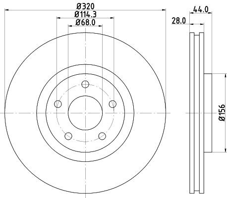 MINTEX MDC2178: Piduriketas Ø: 320mm, sisemine õhutus, Ø: 320mm, ilma rattakeskmeta, ilma rattalaagrita, ilma rattakinnituspoltideta
