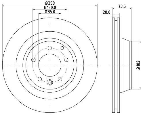 MINTEX MDC2229: Stabdžių diskas Ø: 358mm, vidinis ventiliavimas, Ø: 358mm, be rato stebulės, be rato guolio, be rato tvirtinimo smeigių
