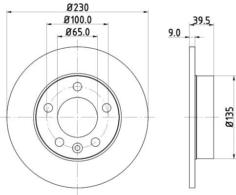 MINTEX MDC980: Bremseskive Ø: 230mm, fuldstændigt, Ø: 230mm, uden hjulnav, uden hjullejer, uden hjulbolte