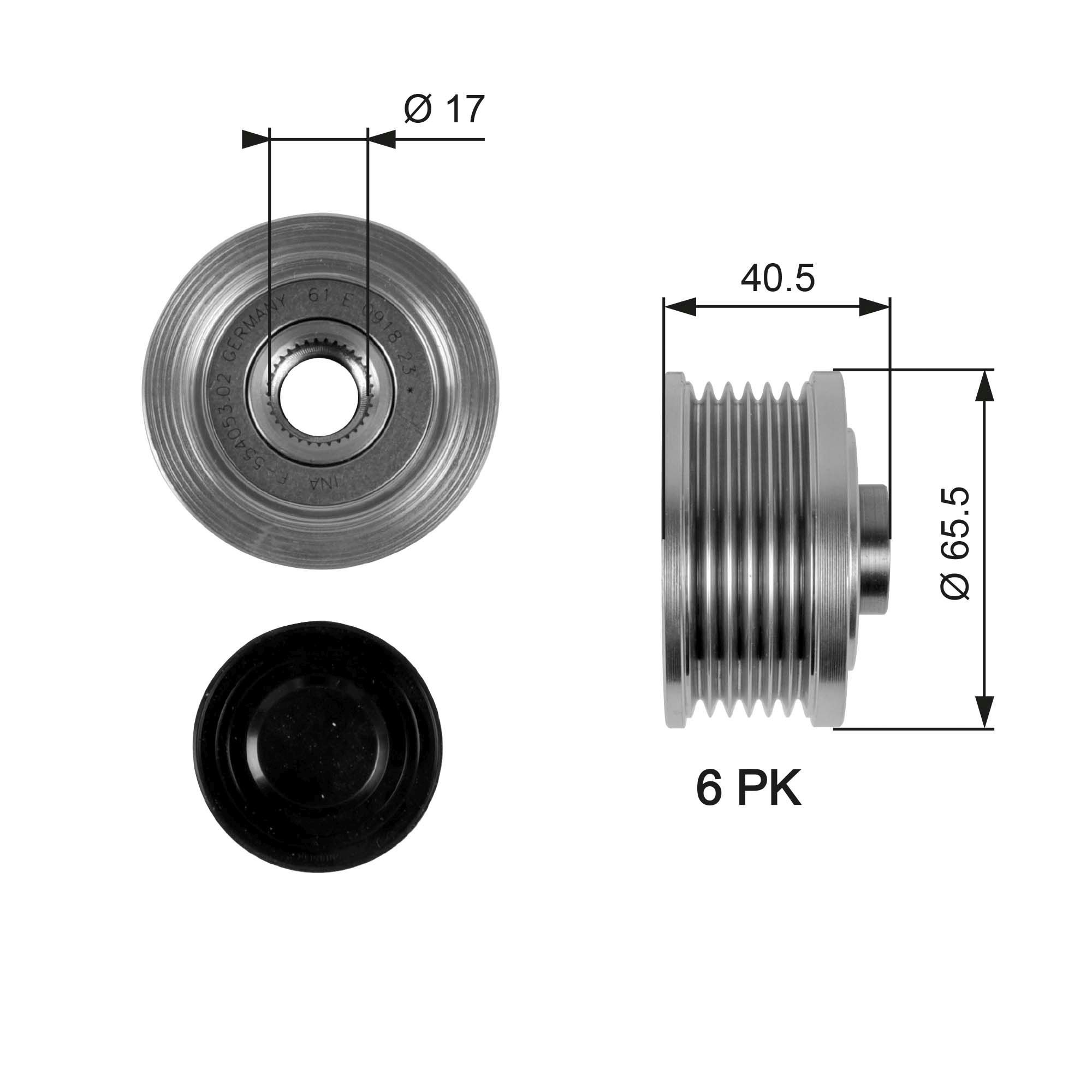 GATES OAP7032: Alternator - sprzęgło jednokierunkowe Micro-V® UNIQUE FIT
