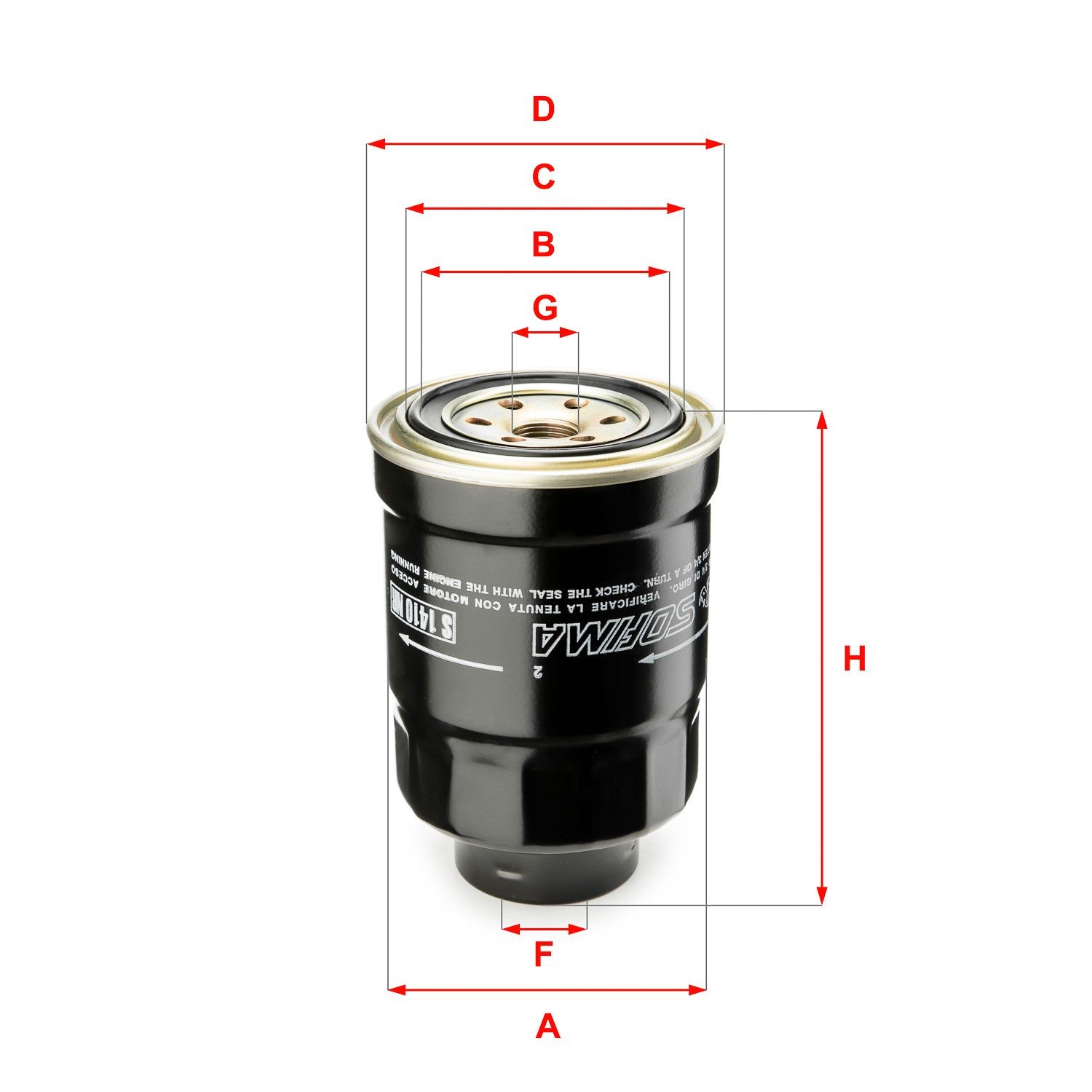 SOFIMA S 1410 NR: Degvielas filtrs