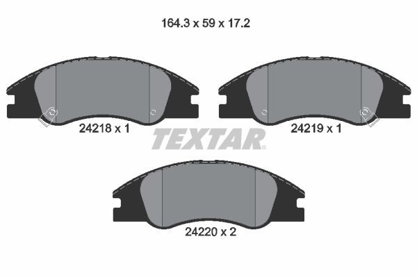 TEXTAR 2421801: Piduriklotsid