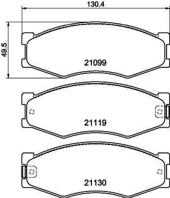 MINTEX MDB1280: Piduriklotsid