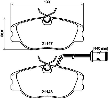 MINTEX MDB1391: Piduriklotsid koos pidurisadula kruvidega