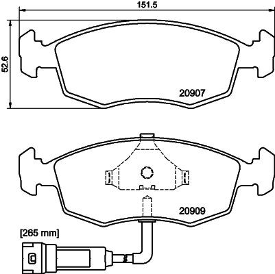 MINTEX MDB1236: Piduriklotsid