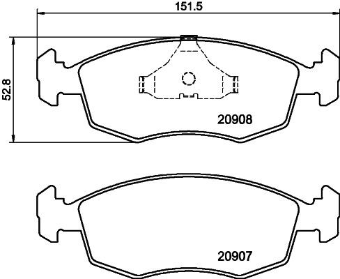 MINTEX MDB1290: Piduriklotsid