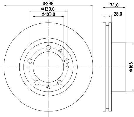 MINTEX MDC1133: Bremseskive Ø: 298mm, indvendigt ventileret, Ø: 298mm, uden hjulnav, uden hjullejer, uden hjulbolte