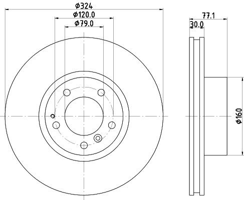 MINTEX MDC1260: Piduriketas Ø: 324mm, sisemine õhutus, Ø: 324mm, ilma rattakeskmeta, ilma rattalaagrita, ilma rattakinnituspoltideta