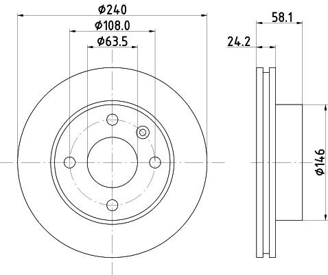 MINTEX MDC392: Piduriketas Ø: 240mm, sisemine õhutus, Ø: 240mm, ilma rattakeskmeta, ilma rattalaagrita, ilma rattakinnituspoltideta