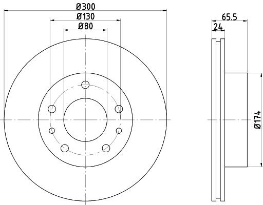 TEXTAR 92073903: Piduriketas Ø: 300mm, sisemine õhutus, Ø: 300mm, kaetud, ilma rattakeskmeta, ilma rattalaagrita, ilma rattakinnituspoltideta PRO