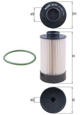 KNECHT KX 340D: Kraftstofffilter