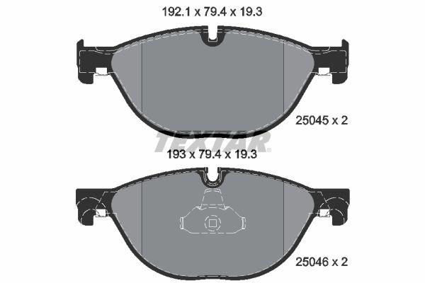 TEXTAR 2504581: Комплект спирачно феродо, дискови спирачки epad+