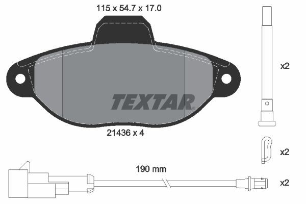 TEXTAR 2143609: Bremseklodser Q+ med tilbehør