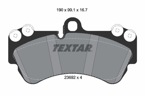 TEXTAR 2369281: Piduriklotsid vastukaaluga, epad+