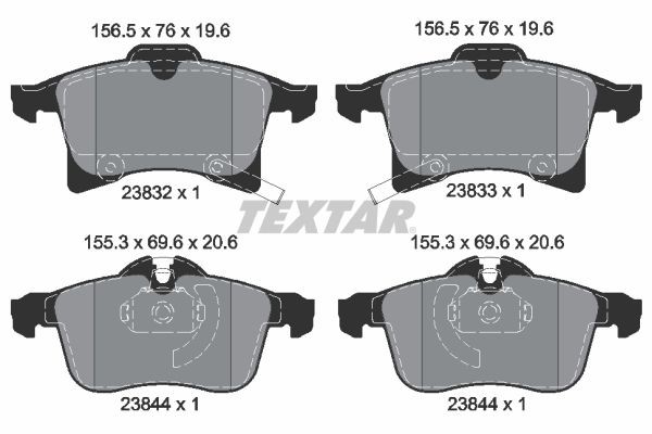 TEXTAR 2383281: Piduriklotsid epad+