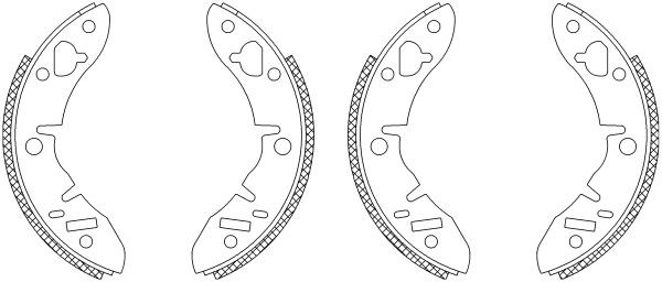 TEXTAR 83005600: Stabdžių trinkelių komplektas su ratų stabdžių cilindru Shoe Kit