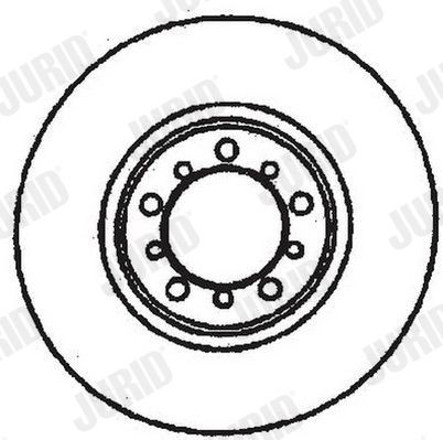 JURID 561256J: Δισκόπλακα Ø: 240mm, πλήρες, Ø: 240mm, λαδωμένο, χωρίς βίδες