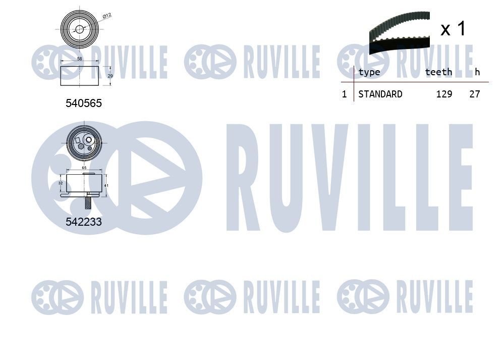 RUVILLE 5818: Zestaw łożysk koła