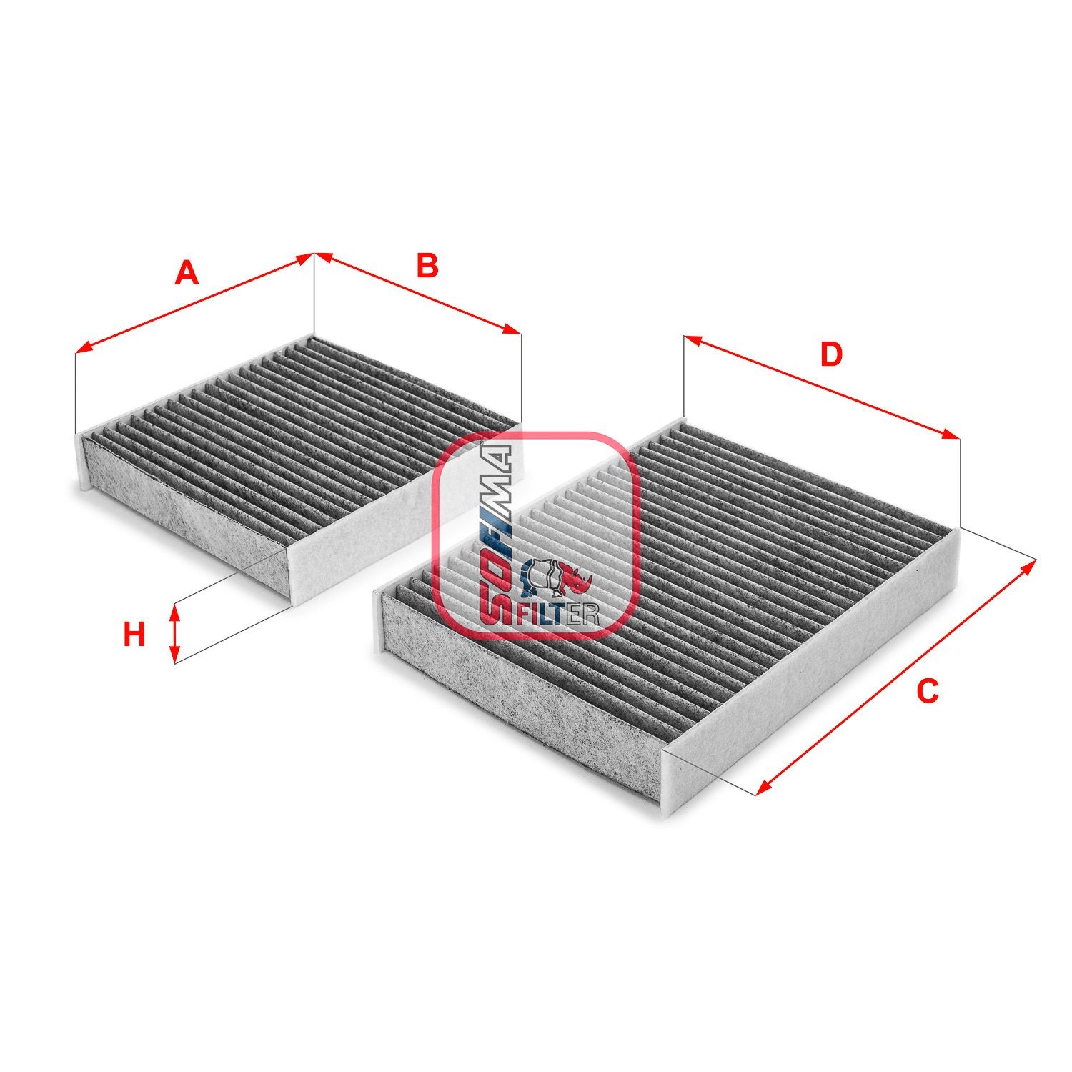 SOFIMA S 4164 CA: Filtru, aer habitaclu Filtru carbon activ