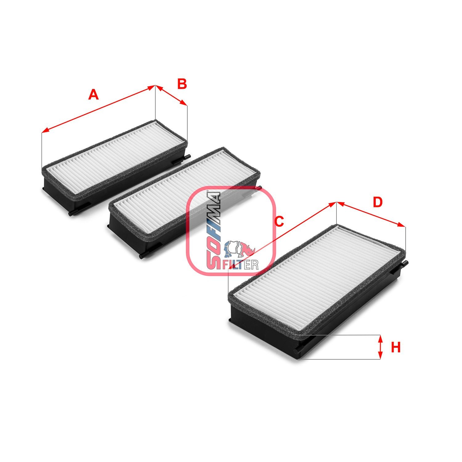 SOFIMA S 3070 C: Filtrs, Salona telpas gaiss Daļiņu filtrs