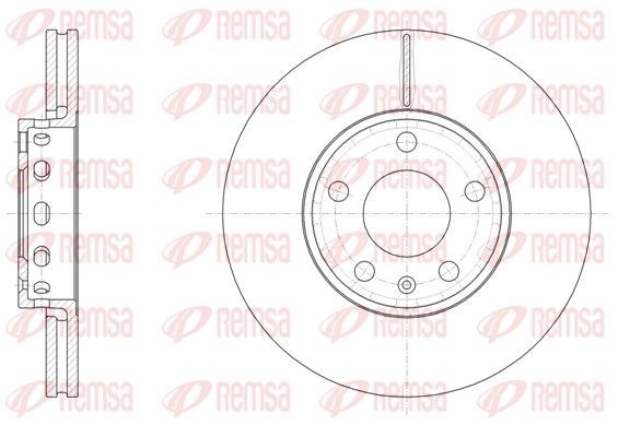 REMSA 6328.10: Brzdový kotouč přední osa, R: 288mm, větráno, R: 288mm