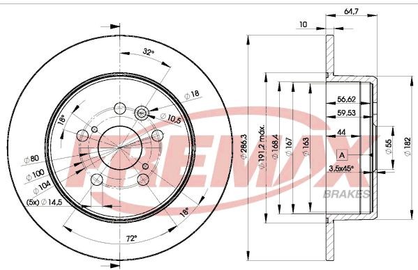 FREMAX BD-0430: Bremsscheibe Ø: 288mm, voll, Ø: 288mm, beschichtet, Premium Black Carbon +